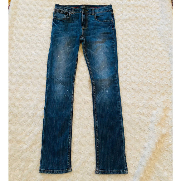Joe's Jeans Other - Joe's Jeans Distressed Paint Splattered Dark Denim Jeans